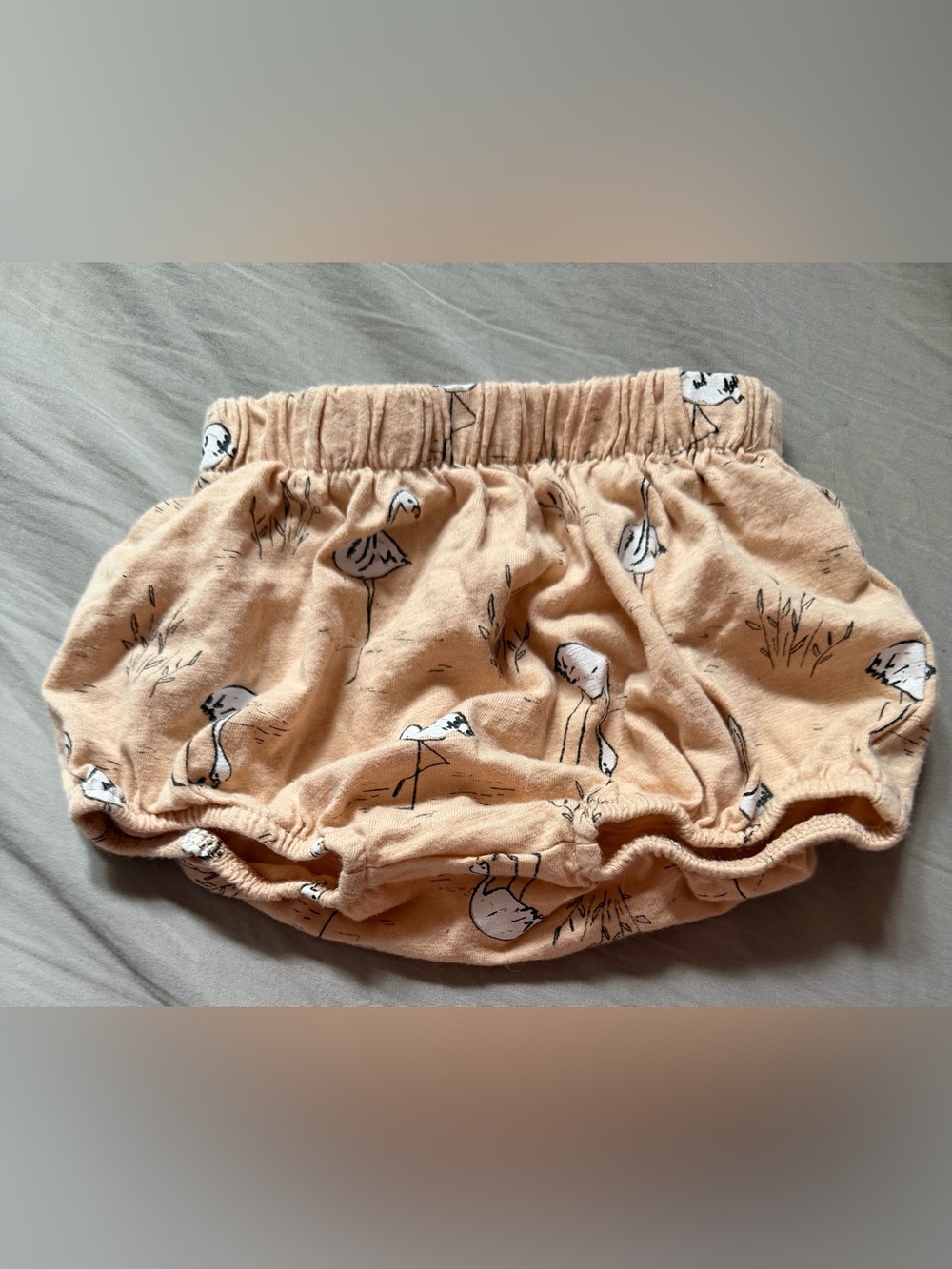 Rylee + Cru Peach pink Flamingo Print Baby Bloomers shorts